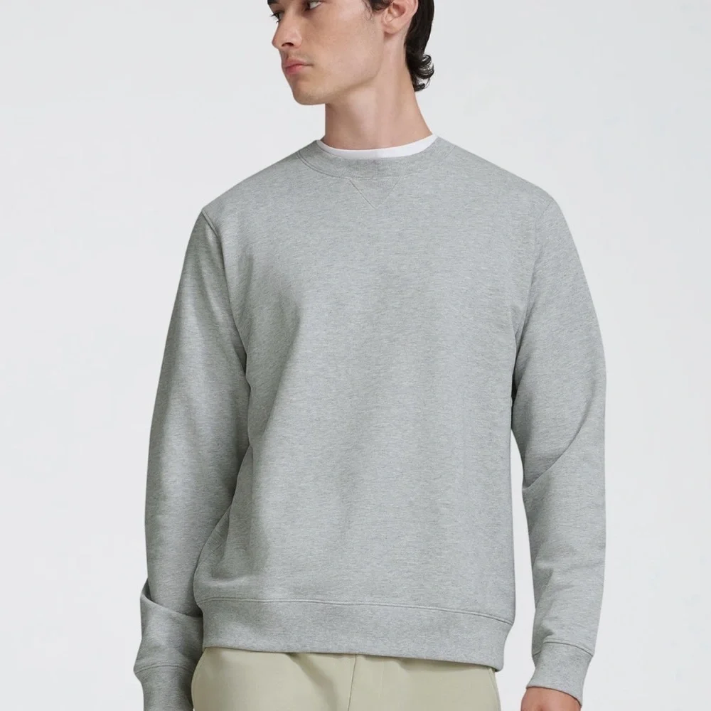Handvaerk Varsity Crewneck Sweatshirt Gray Cotton XL NWT Classic